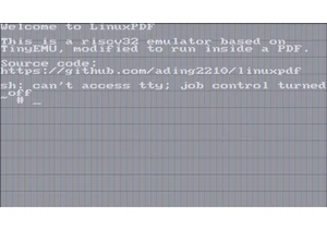  Minimal Linux OS runs in a 6MB PDF document in Chrome — LinuxPDF leverages RISC-V emulator 