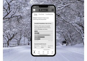 The Weather Channel app can show how likely you are to get specific snowfall amounts