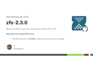 ZFS 2.3.0 released with ZFS raidz expansion