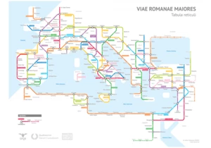 The Roads of Ancient Rome Visualized in the Style of Modern Subway Maps
