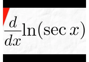 Derivative of ln(secx) with Chain Rule | Calculus 1 Exercises