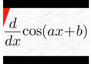 Derivative of cos(ax+b) | Calculus 1 Exercises