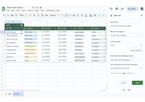 Google Sheets' new tool lets you set specific rules for notifications.