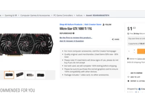  Newegg offers up a GTX 1080 Ti for $1.63, if you ignore the $400 shipping — strange GPU 'bargain' sparks many questions 