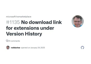 VSCode Marketplace Web Pages No Longer Allow Direct VSIX Downloads