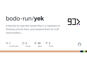 Yek: Serialize your code repo (or part of it) to feed into any LLM