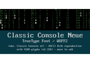 Show HN: Original 8x16 ASCII Fixed Width Font: Classic Console Neue