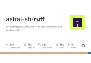 Ruff: Python linter and code formatter written in Rust