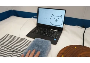  Japanese firm demos tech that makes any object a capacitive touch surface — stuffed cat on display, works with wood, ceramic, and plasterboard, too 