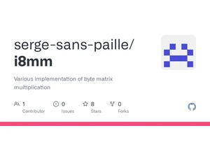 Experiments with Byte Matrix Multiplication