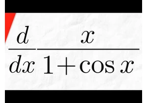 Derivative of x/(1+cosx) | Calculus 1 Exercises