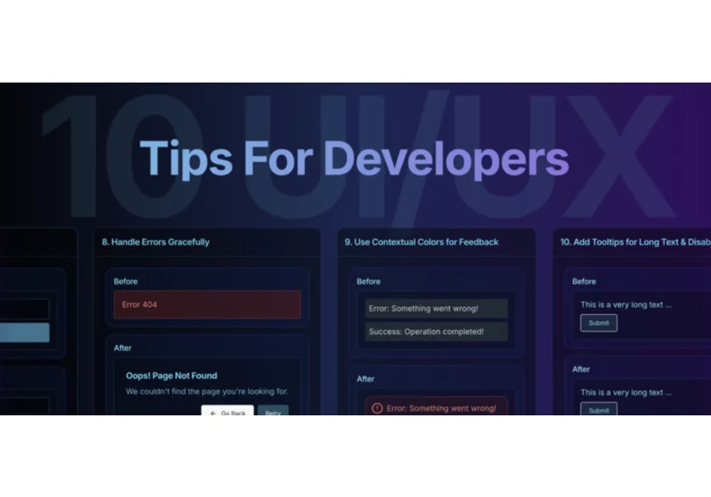 10 UI Tips for Beginner/Mid-Level Developers