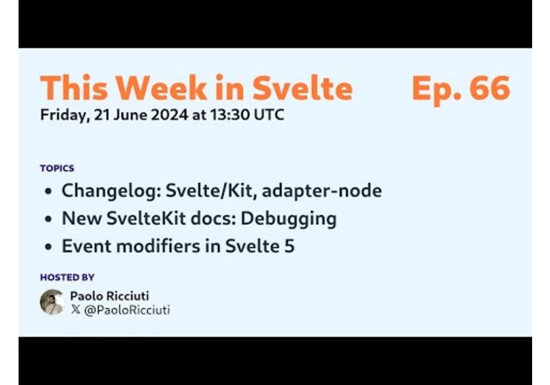 This Week in Svelte — Ep. 66