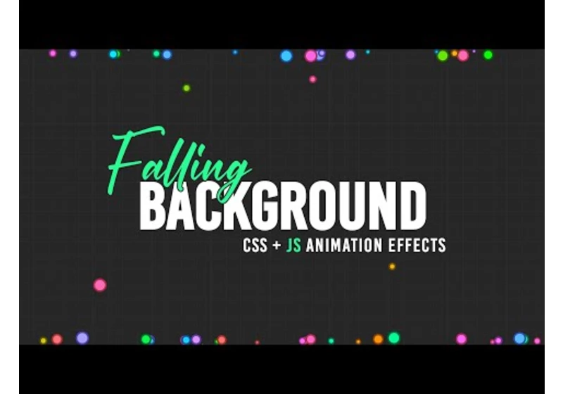 Falling | CSS & Javascript Background Animation Effect