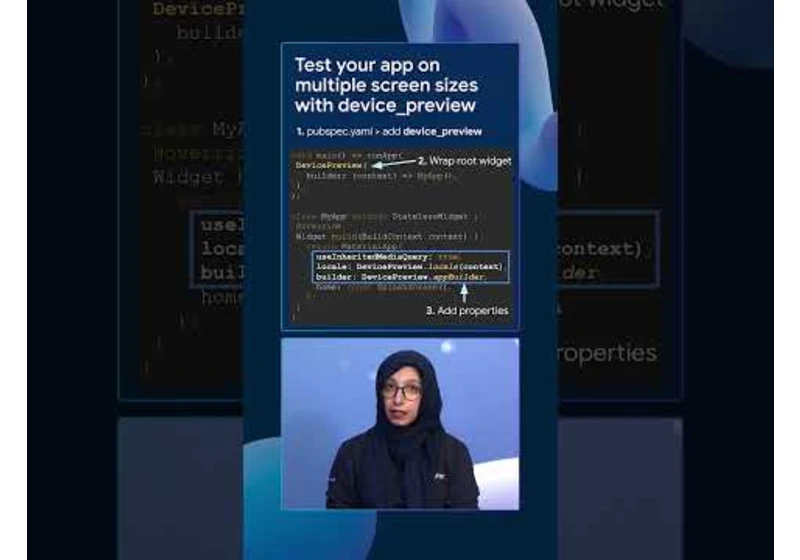 Test your Flutter app on multiple screen sizes with device_preview #Shorts