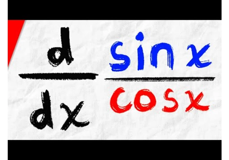 Derivative of sinx/cosx with Quotient Rule | Calculus 1 Exercises