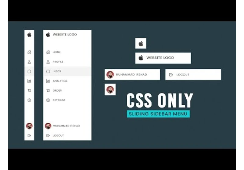 Sliding Sidebar Menu in Html and CSS