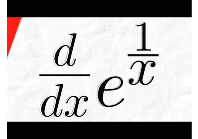 Derivative of e^(1/x) with Chain Rule | Calculus 1 Exercises