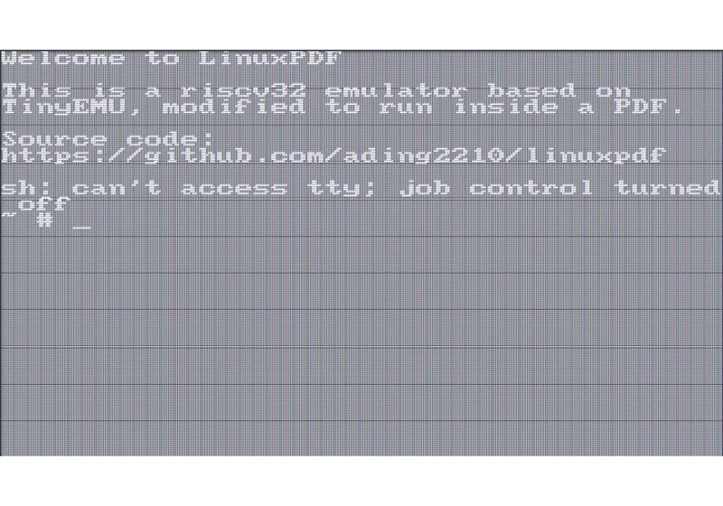  Minimal Linux OS runs in a 6MB PDF document in Chrome — LinuxPDF leverages RISC-V emulator 