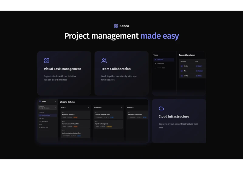 Kaneo – An open source project management platform