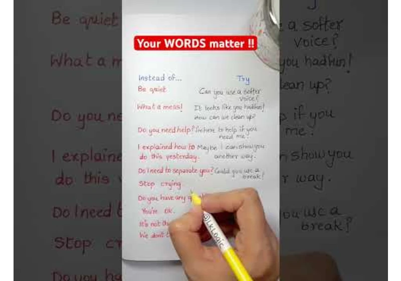 Your Words matter !!