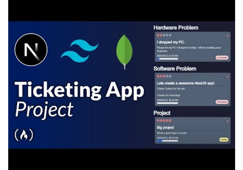 Next.js, Tailwind CSS, and MongoDB Project Tutorial – Ticketing App