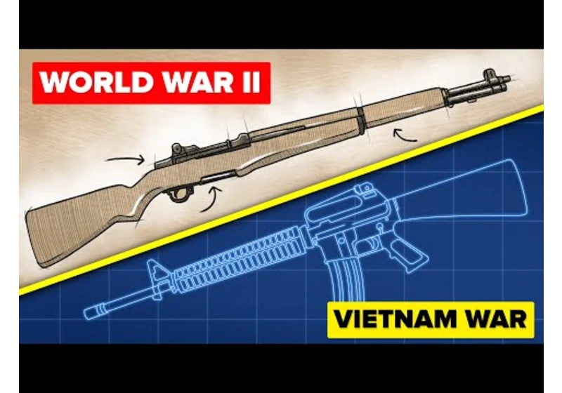 WW2 Rifles vs Vietnam War Rifles - Military Gun Comparison