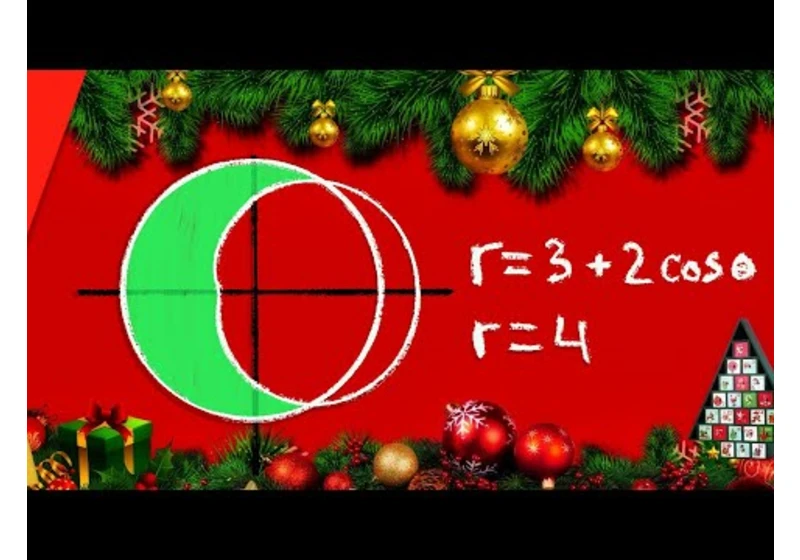 Area Between Circle and Cardioid in Polar Coordinates! | AP Calc FRQ Advent Calendar Day 21