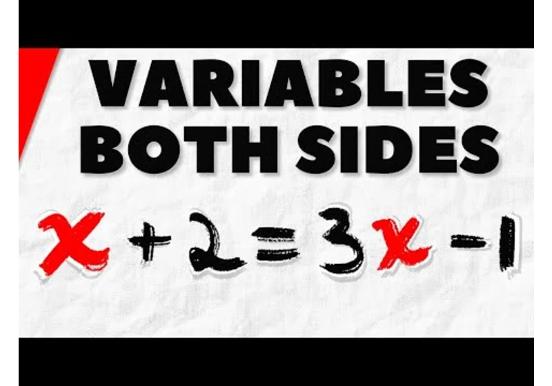 How to Solve Equations with Variables on Both Sides | Pre-Algebra