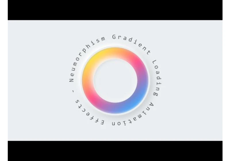 Neumorphism Gradient Loading Animation with Circle Text Effects