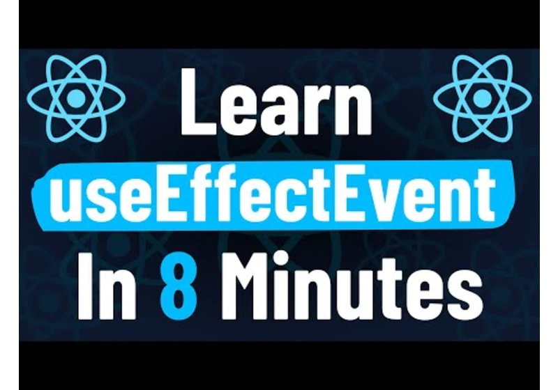 New React useEffectEvent Hook Crash Course