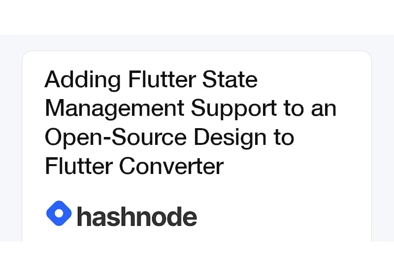 Adding Flutter State Management Support to an Open-Source Design to Flutter Converter