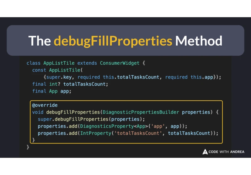 The debugFillProperties Method