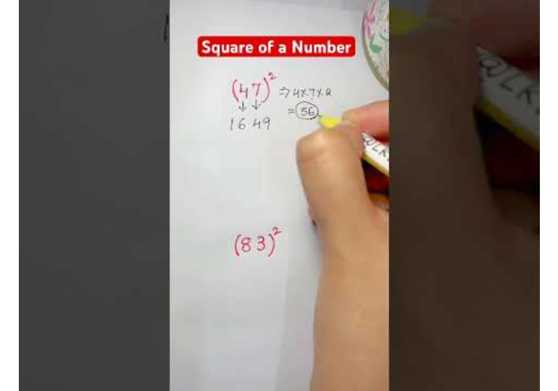 How to find square of a number in just two steps?