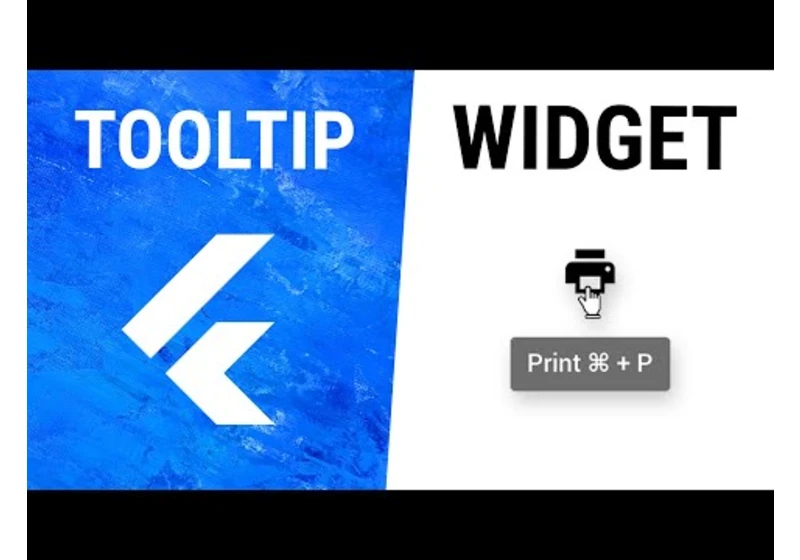 Flutter Tooltip Widget