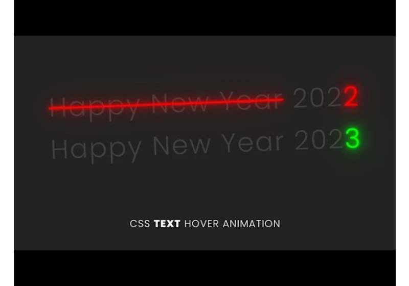 CSS Text Hover Animation Effects | 2023