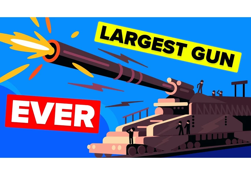 1,350 Ton Gun - Largest Artillery Gun Ever