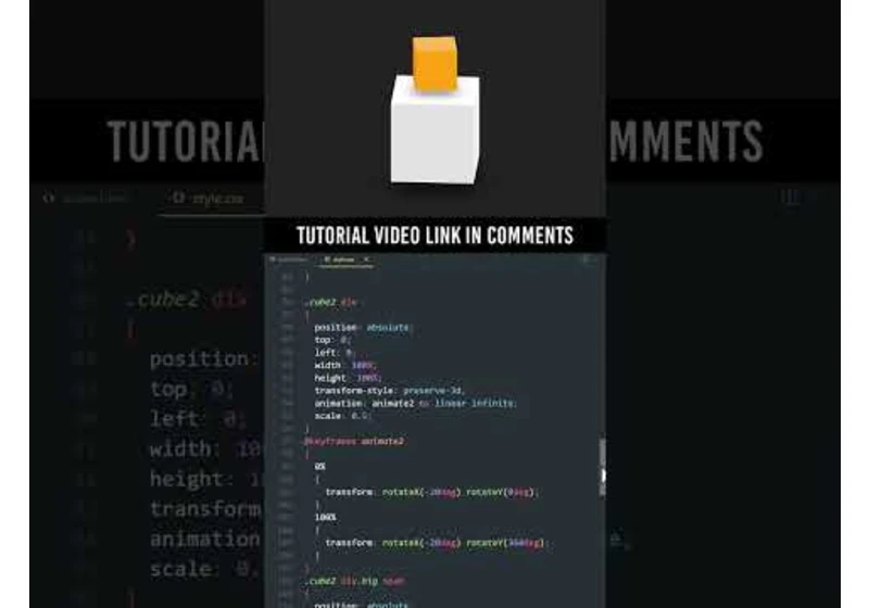 CSS 3D Animation & Hover Effects #shorts