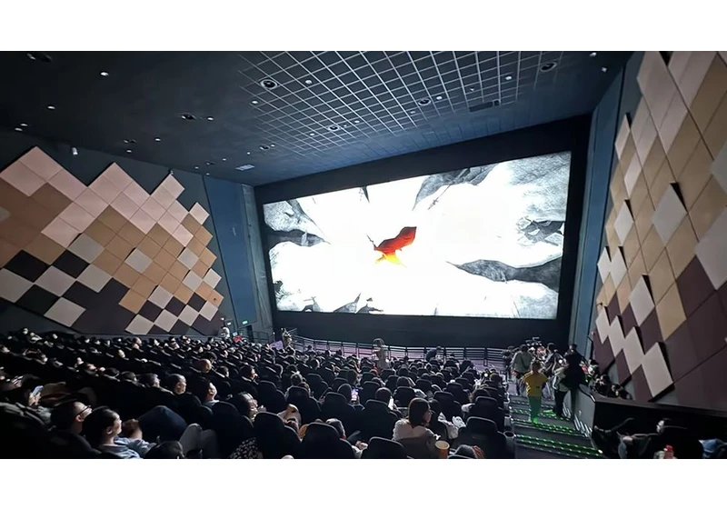  Sounds unbelievable: Chinese tech company devised huge acoustically transparent LED cinema screen with a smart trick that makes massive loudspeakers invisible 