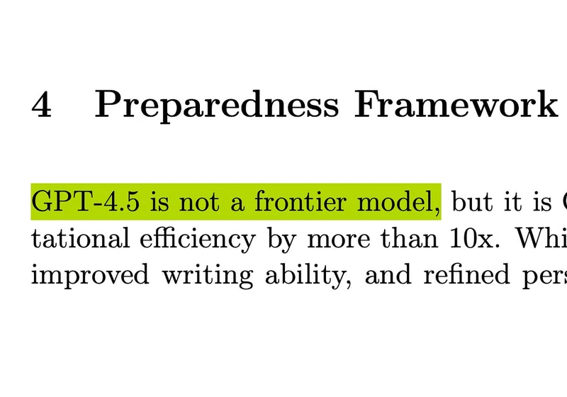 GPT-4.5: "Not a frontier model"?