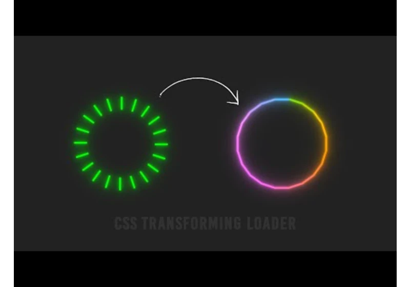 Simple CSS Animation Effects | CSS Transforming Circle Loader