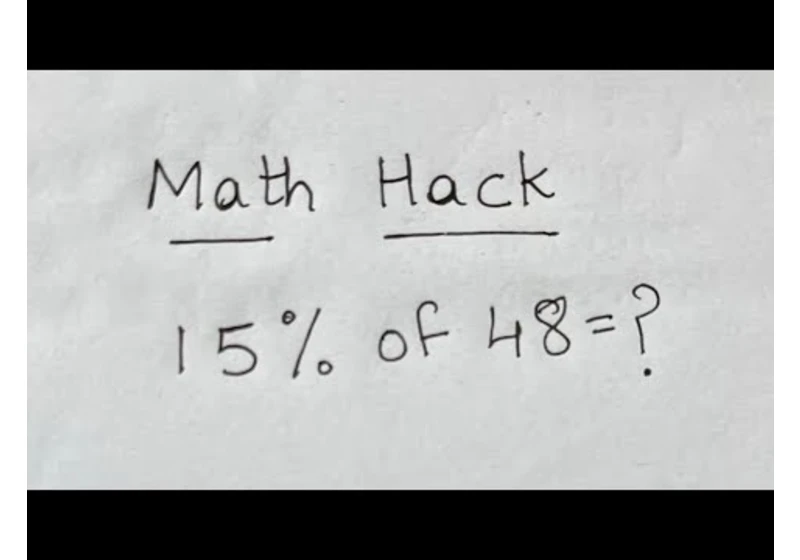 Percentage Hack that you need to know!!