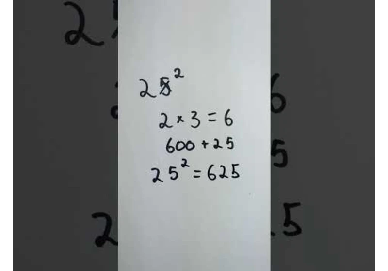 squaring trick for numbers ending in 5