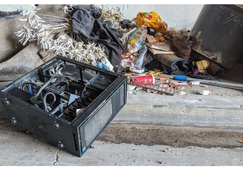 Someone left this gaming PC in  the gutter and all it needed was some love