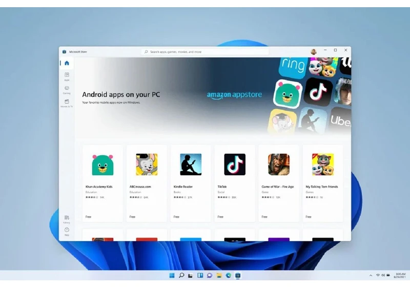 Windows 11 won't support Android apps at launch