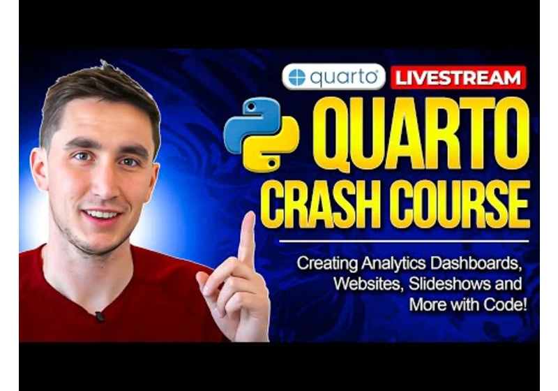 Creating Analytics Dashboards, Websites, Slideshows and more with Code! | Quarto Crash Course