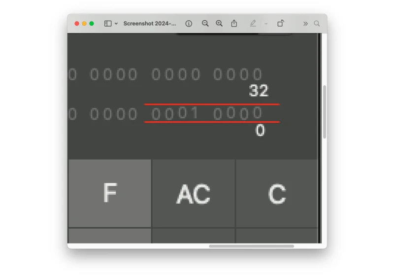 Is my vision that bad? No, it's just a bug in Apple's Calculator