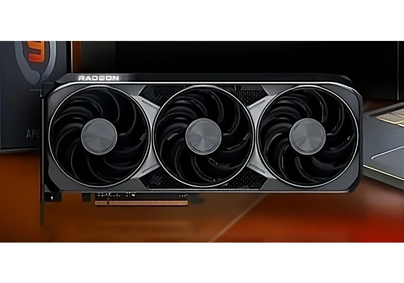  Radeon RX 9070 XT reference design purportedly revealed — RDNA 4 GPU emerges with black and a triple fan cooler design 