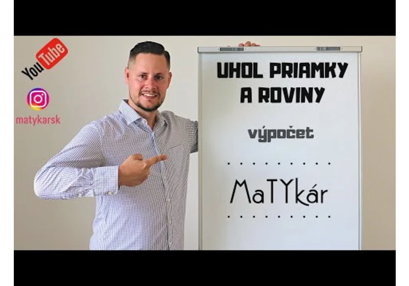 UHOL PRIAMKY A ROVINY - výpočet | analytická geometria