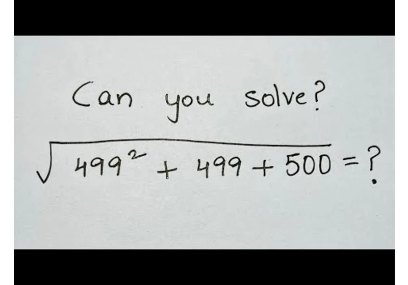 Can you solve this amazing radical problem?